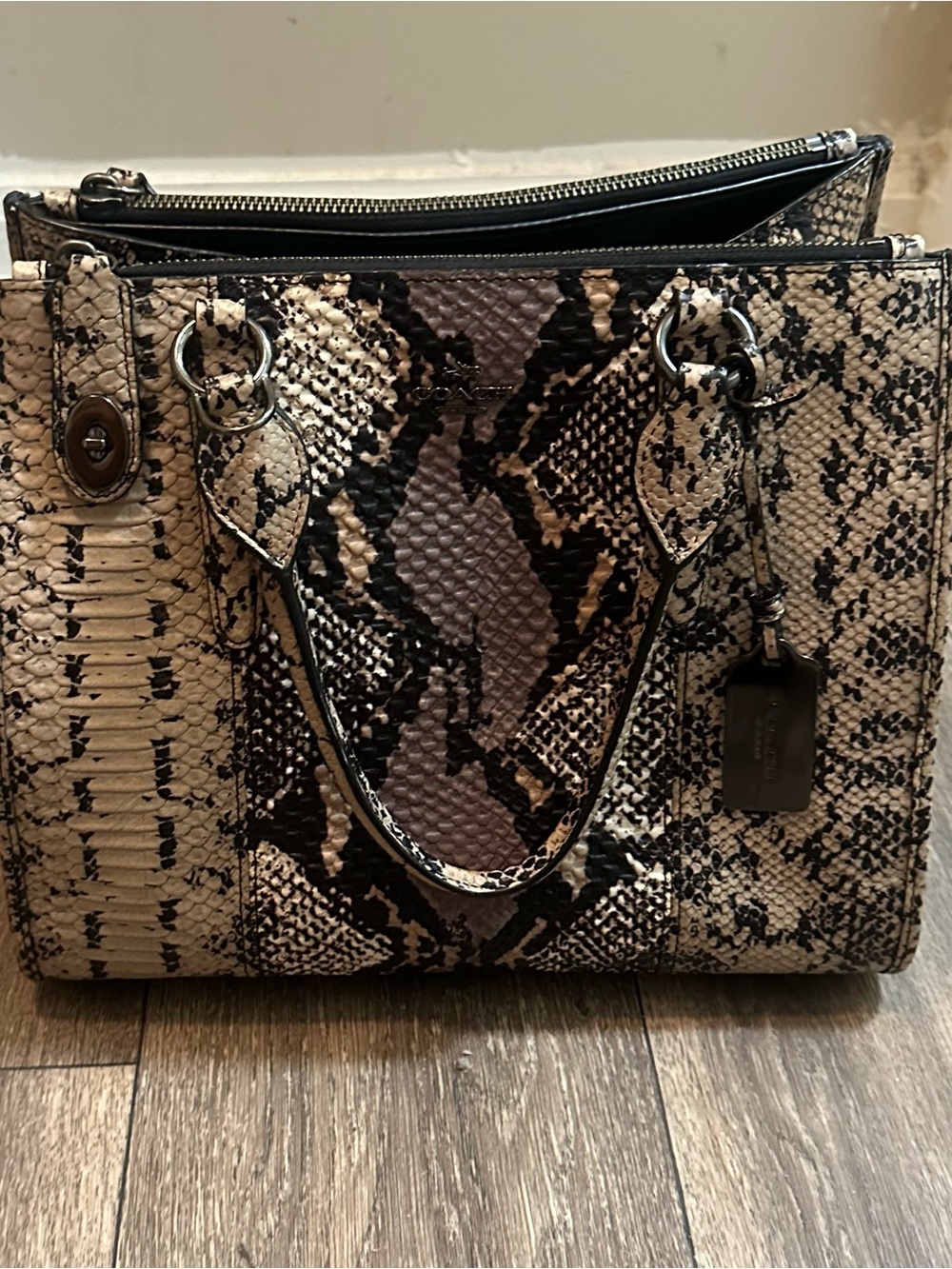 Coach Snake-Print Purse